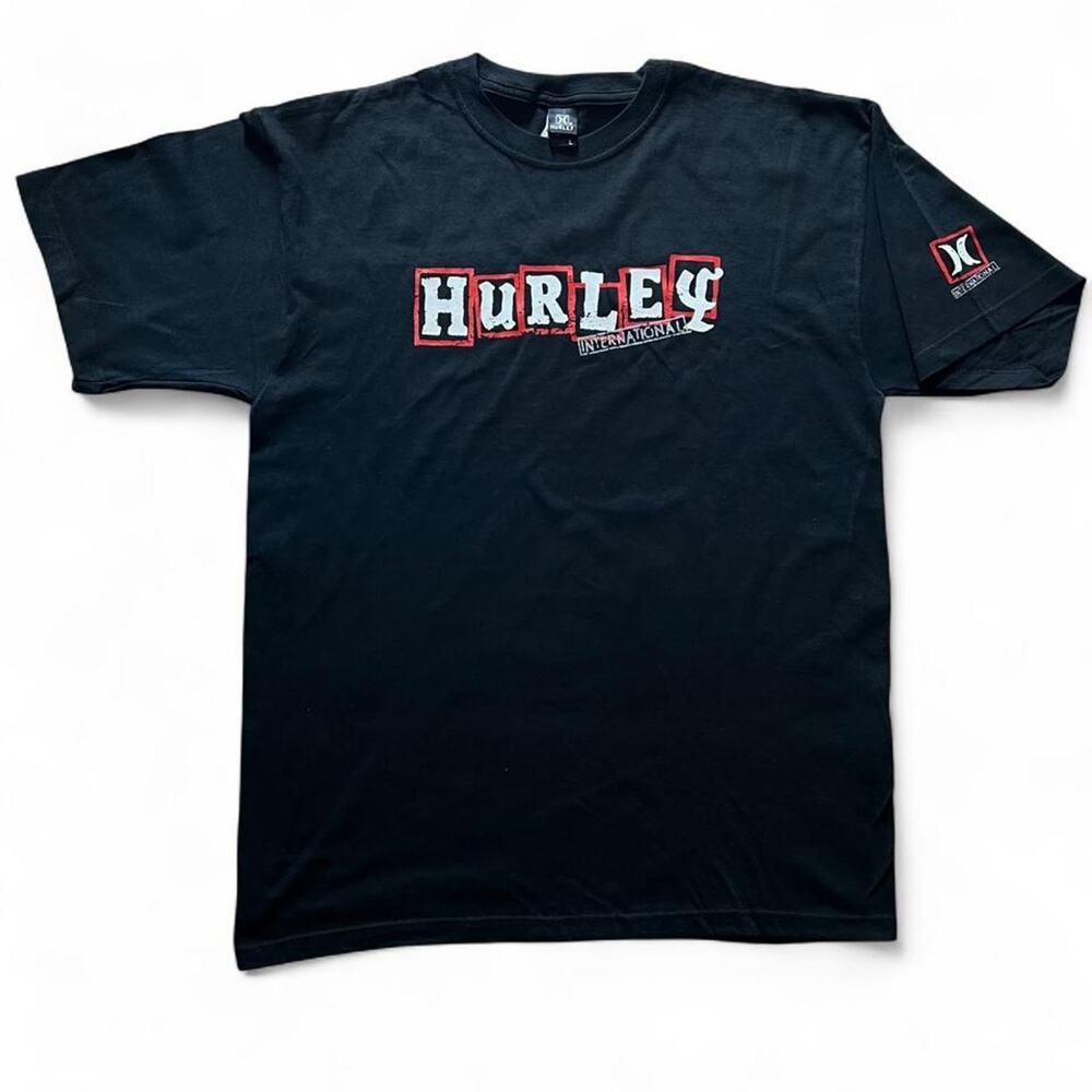 Hurley International Black Block Logo Vintage T-shirt, Large